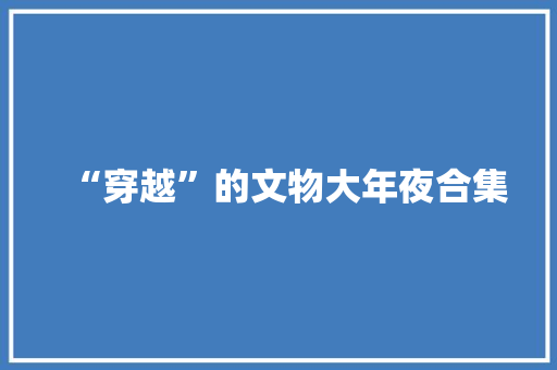 “穿越”的文物大年夜合集