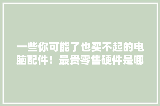 一些你可能了也买不起的电脑配件！最贵零售硬件是哪些？,售价计算公式。