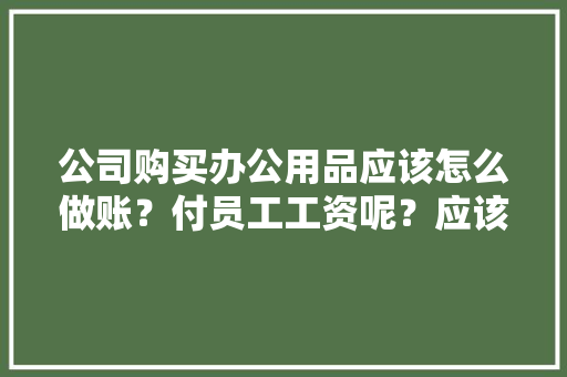 公司购买办公用品应该怎么做账？付员工工资呢？应该怎么做账？,搪塞是什么意思。