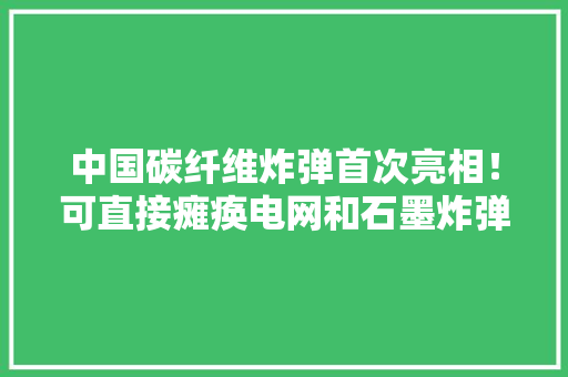 中国碳纤维炸弹首次亮相！可直接瘫痪电网和石墨炸弹平起平坐