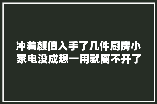 冲着颜值入手了几件厨房小家电没成想一用就离不开了