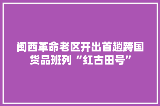 闽西革命老区开出首趟跨国货品班列“红古田号”