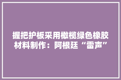 握把护板采用橄榄绿色橡胶材料制作：阿根廷“雷声”380战斗手枪