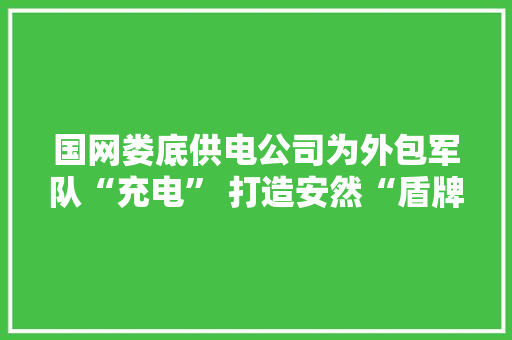 国网娄底供电公司为外包军队“充电” 打造安然“盾牌”