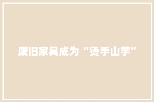 废旧家具成为“烫手山芋”