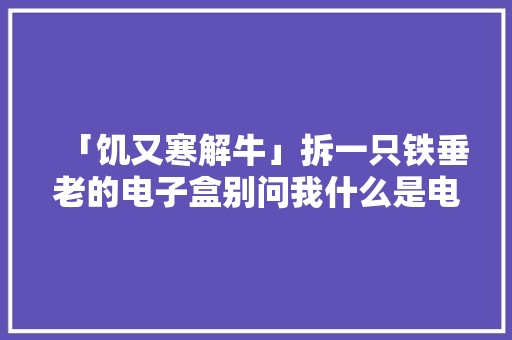 「饥又寒解牛」拆一只铁垂老的电子盒别问我什么是电子盒我也不知道