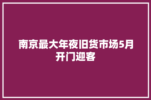 南京最大年夜旧货市场5月开门迎客