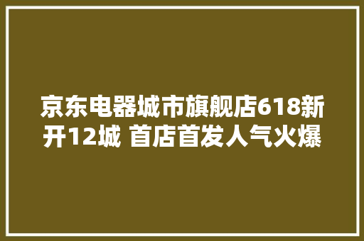 京东电器城市旗舰店618新开12城 首店首发人气火爆