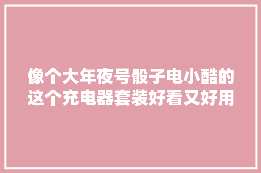 像个大年夜号骰子电小酷的这个充电器套装好看又好用