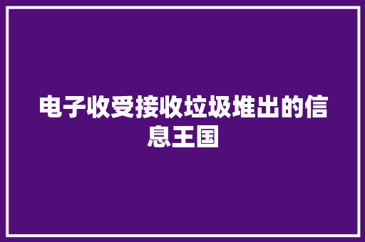 电子收受接收垃圾堆出的信息王国