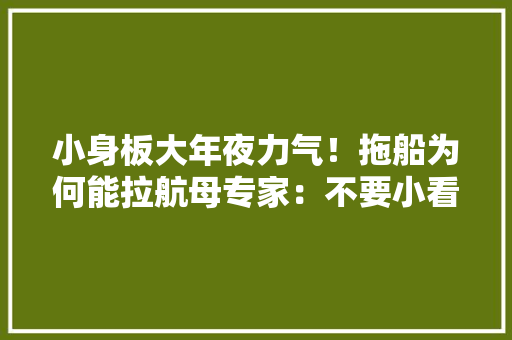 小身板大年夜力气！拖船为何能拉航母专家：不要小看了拖船