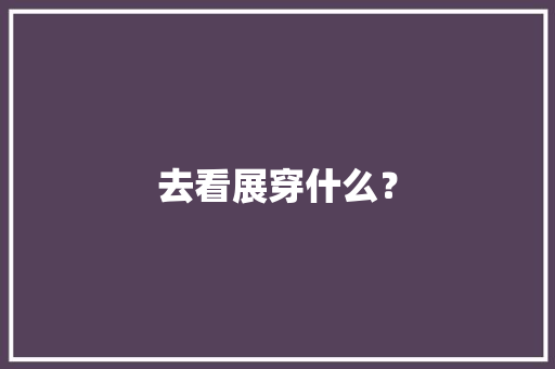 去看展穿什么？,风格的英文。