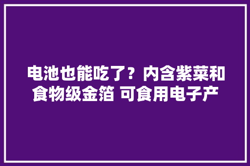 电池也能吃了？内含紫菜和食物级金箔 可食用电子产品打破有望