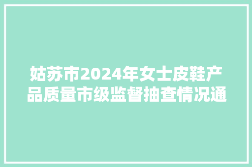 姑苏市2024年女士皮鞋产品质量市级监督抽查情况通知书记（第2期）,皮鞋品牌前十大排名男士皮鞋。