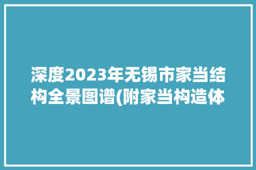 深度2023年无锡市家当结构全景图谱(附家当构造体系等)