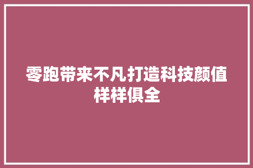 零跑带来不凡打造科技颜值样样俱全