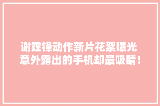 谢霆锋动作新片花絮曝光 意外露出的手机却最吸睛！