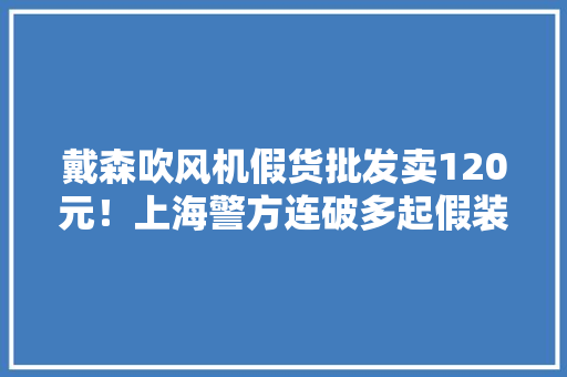 戴森吹风机假货批发卖120元！上海警方连破多起假装名牌商品案