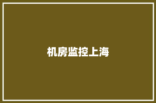 机房监控上海