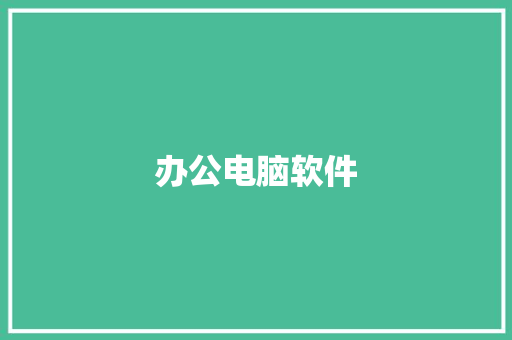 办公电脑软件