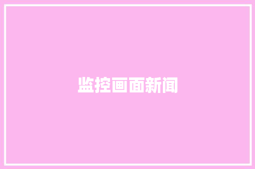 监控画面新闻