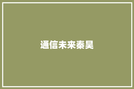 通信未来秦昊