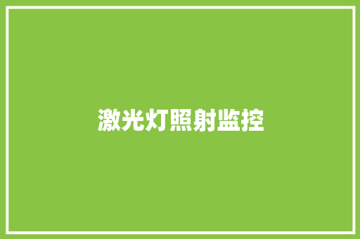 激光灯照射监控