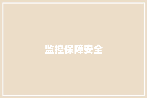 监控保障安全