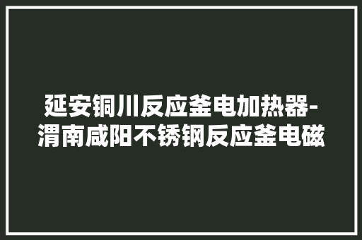 延安铜川反应釜电加热器-渭南咸阳不锈钢反应釜电磁加热器