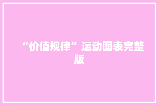 “价值规律”运动图表完整版