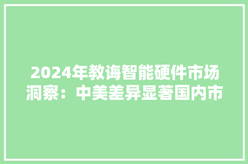 2024年教诲智能硬件市场洞察：中美差异显著国内市场持续繁荣,教诲的意思。