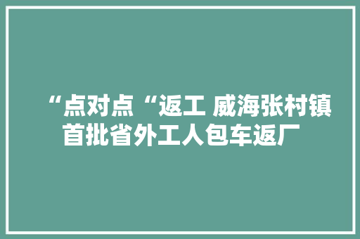“点对点“返工 威海张村镇首批省外工人包车返厂