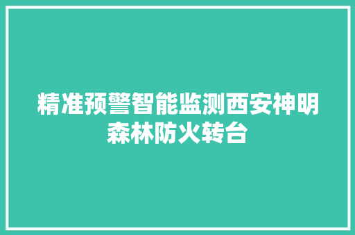 精准预警智能监测西安神明森林防火转台