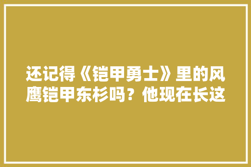 还记得《铠甲勇士》里的风鹰铠甲东杉吗？他现在长这样啦！,铠甲勇士。