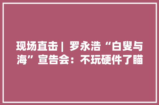 现场直击 |  罗永浩“白叟与海”宣告会：不玩硬件了瞄准了新材料技能,罗永浩做什么品牌的手机。