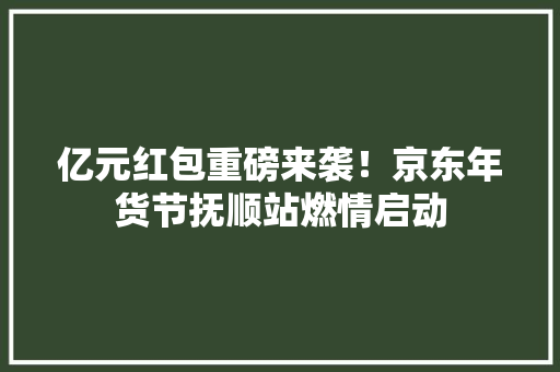 亿元红包重磅来袭！京东年货节抚顺站燃情启动