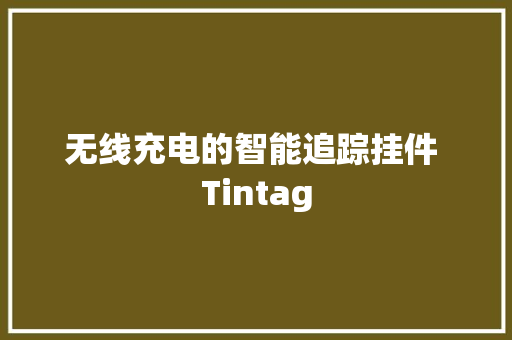 无线充电的智能追踪挂件 Tintag