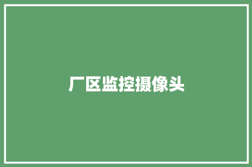 厂区监控摄像头