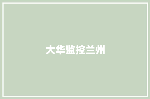 大华监控兰州