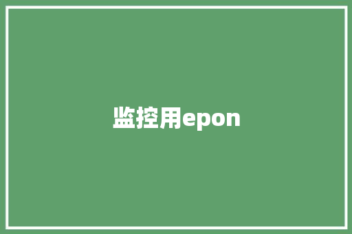监控用epon