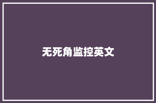 无死角监控英文,孩子十八个月了还不会说话正常吗。