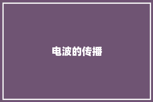 电波的传播