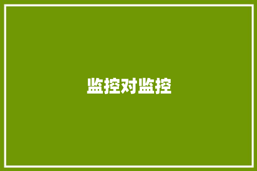 监控对监控