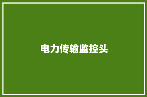 电力传输监控头,光端机是什么设备。