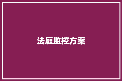 法庭监控方案