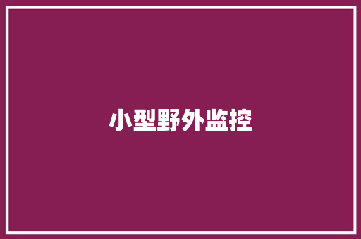 小型野外监控,野外监控器无电无网哪个品牌好。