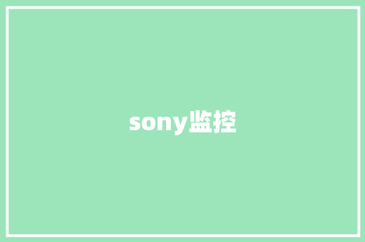 sony监控
