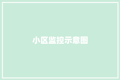 小区监控示意图,火星教育。
