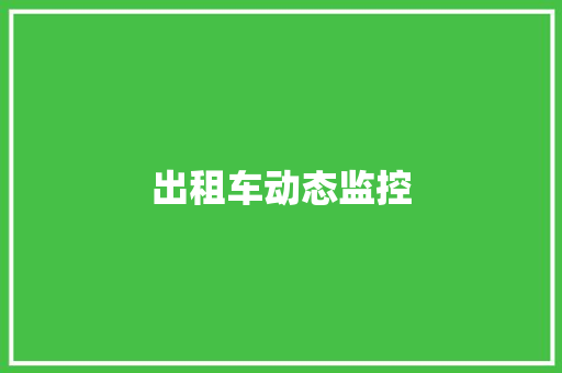 出租车动态监控,出租车英语。