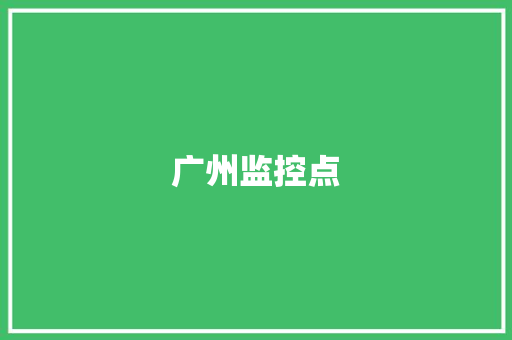 广州监控点